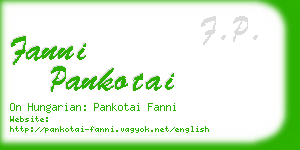 fanni pankotai business card